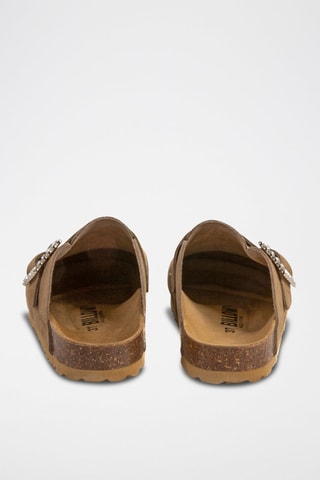 Sabots en nubuck - Marron clair