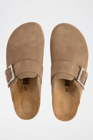 Sabots en nubuck - Marron clair