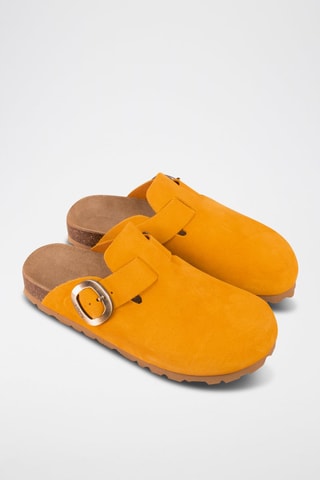 Sabots en nubuck - Jaune