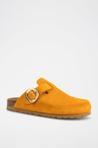 Sabots en nubuck - Jaune