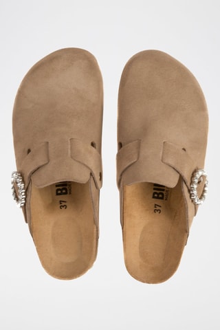 Sabots en nubuck - Marron clair
