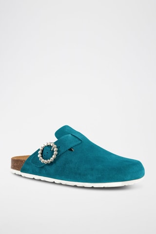 Sabots en nubuck - Bleu