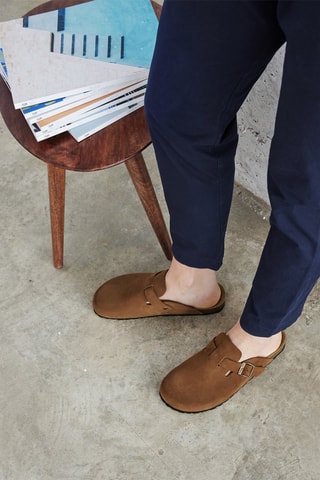 Sabots en nubuck Rosso - Camel