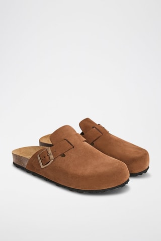 Sabots en nubuck Rosso - Camel
