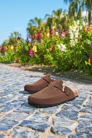 Sabots en nubuck Rosso - Marron