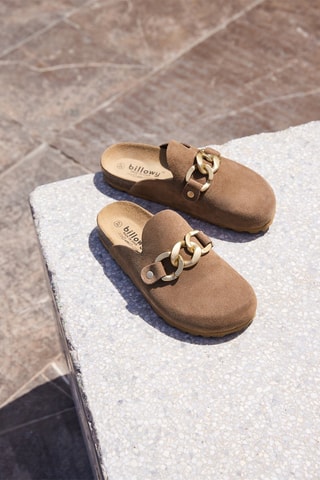 Sabots en nubuck Rosso - Marron