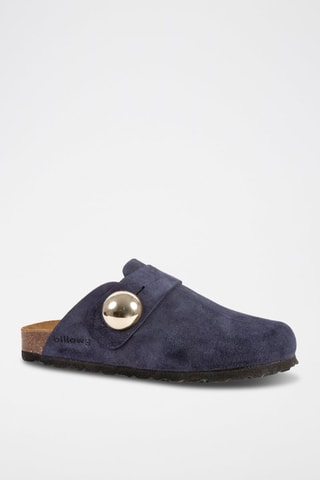 Sabots en nubuck - Bleu