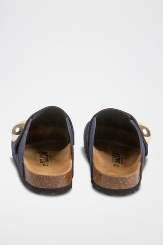 Sabots en nubuck - Bleu