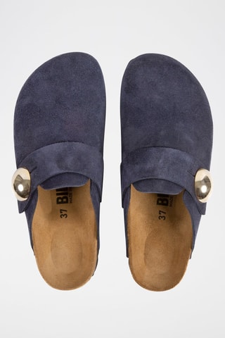 Sabots en nubuck - Bleu