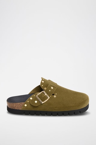 Sabots en cuir - Kaki