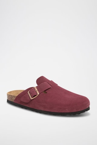 Sabots en nubuck - Bordeaux