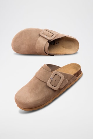 Sabots en nubuck Marron clair