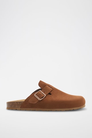 Sabots en nubuck Rosso Camel