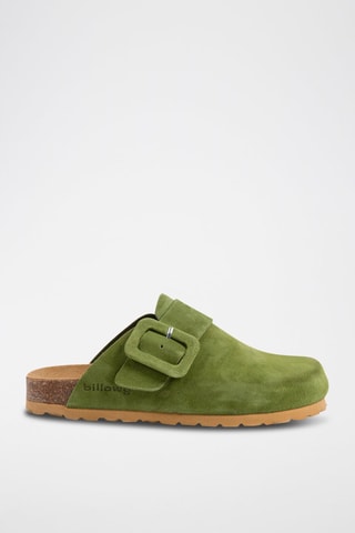 Sabots en nubuck Vert