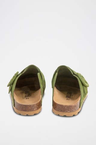 Sabots en nubuck Vert