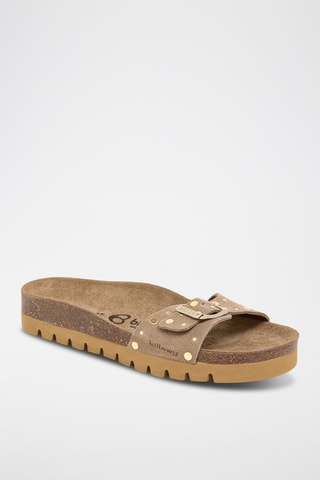 Mules en nubuck - Marron foncé