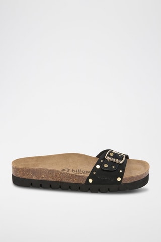 Mules en nubuck - Noir