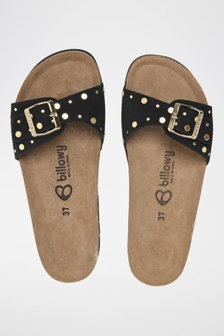 Mules en nubuck - Noir