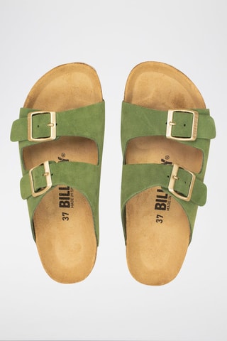 Mules en nubuck - Kaki