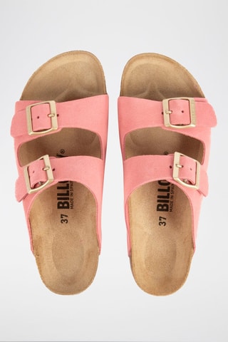 Mules en nubuck - Saumon