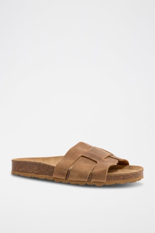 Mules en nubuck - Marron
