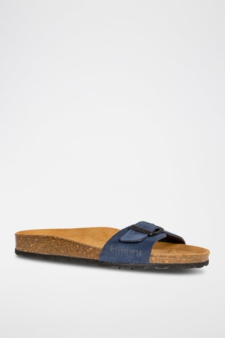 Mules en nubuck Rosso - Bleu marine