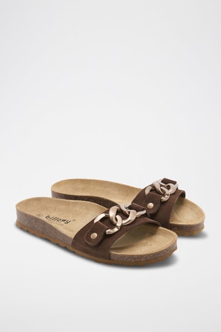 Mules en nubuck Rosso - Marron