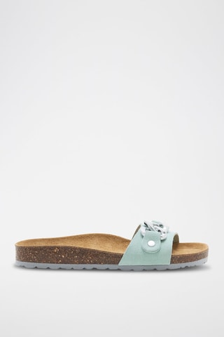 Mules en nubuck Rosso - Bleu