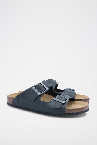 Mules en cuir Rosso - Noir