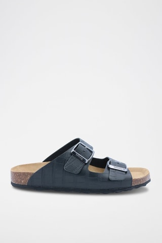 Mules en cuir Rosso - Noir