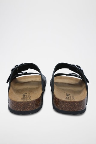 Mules en cuir Rosso - Noir
