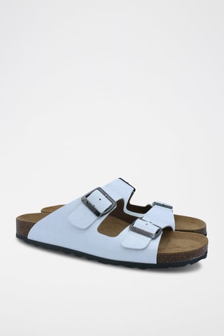 Mules en cuir Rosso - Blanc