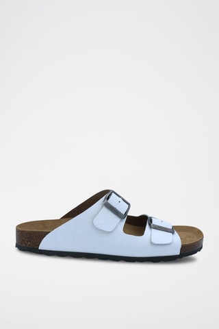 Mules en cuir Rosso - Blanc