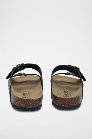 Mules en cuir Rosso - Marron foncé
