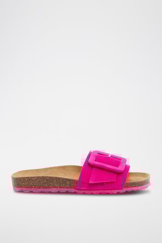 Mules en nubuck - Fuchsia