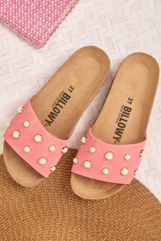Mules en nubuck - Rose