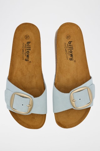 Mules en nubuck Rosso - Bleu clair