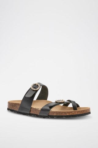 Sandales en cuir - Noir