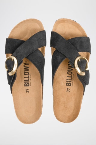 Mules en nubuck - Noir