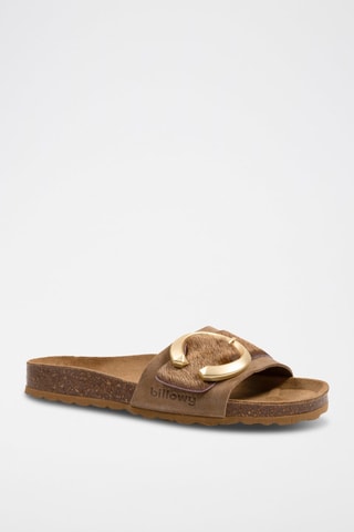 Mules en cuir - Marron clair