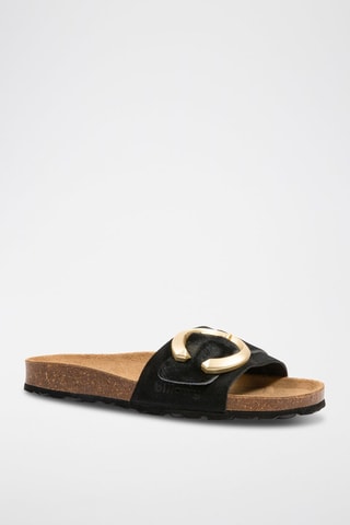 Mules en cuir - Noir