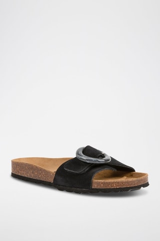 Mules en nubuck - Noir