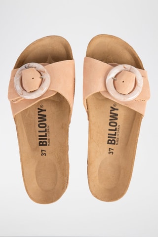 Mules en nubuck - Saumon