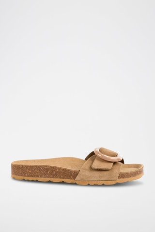 Mules en nubuck - Marron
