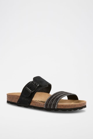 Mules en nubuck - Noir