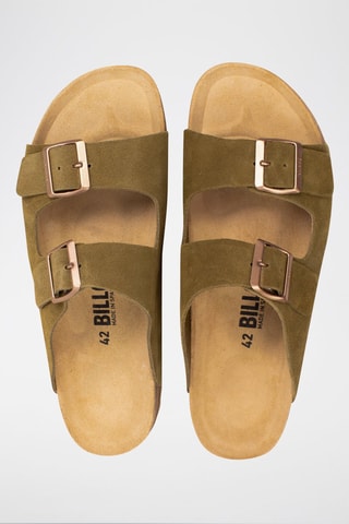 Mules en nubuck - Kaki