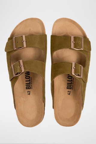 Mules en nubuck - Kaki