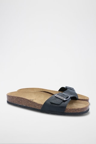 Mules en cuir Rosso - Noir