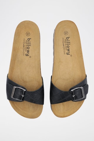 Mules en cuir Rosso - Noir