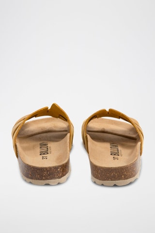 Mules en nubuck - Moutarde